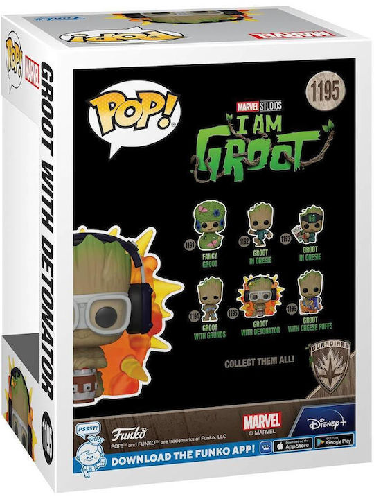Funko Pop! Marvel: Eu sunt Groot - Groot cu Detonator 1195 Bobble-Head