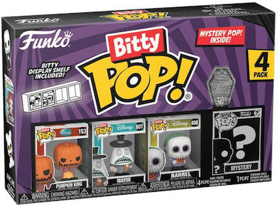 Funko Bitty Pop! Disney: Nightmare Before Christmas - Pumpkin King, Mayor, Barrel & Chase 4-Pack