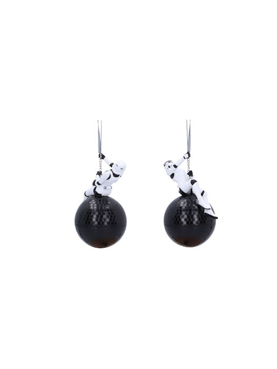 Hängendes Abbildung Ornament Kunststoff Schwarz 12cm
