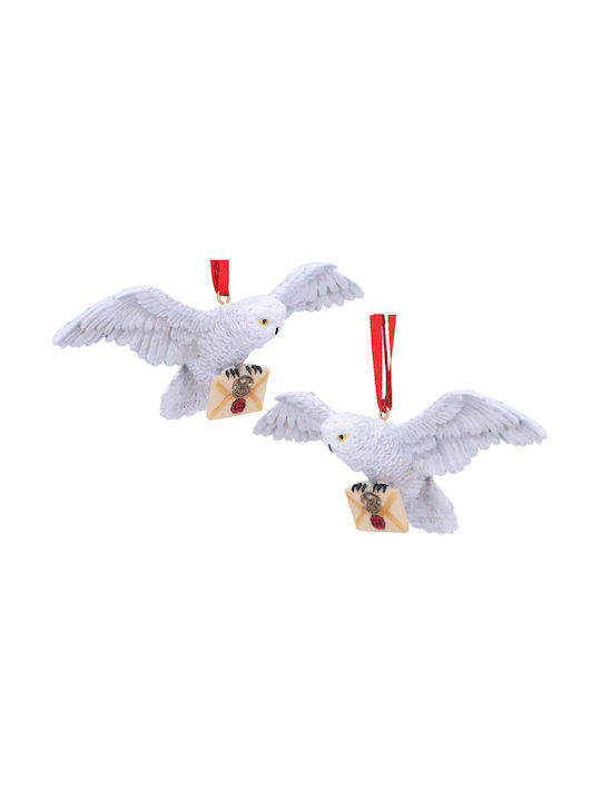 Ornament suspendat Bufniță Plastic Albă 7x17buc