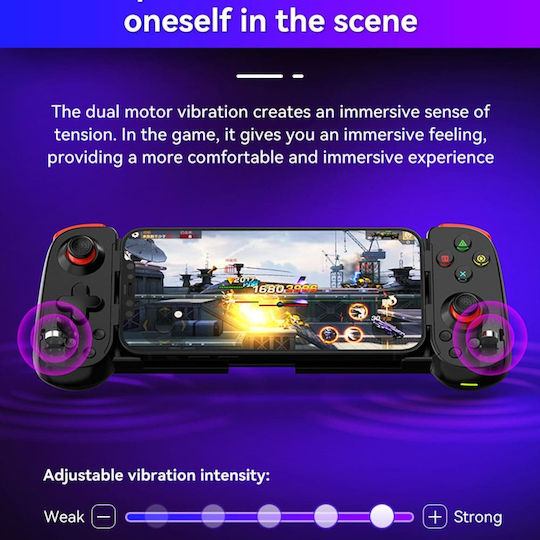 Techsuit D6 DP Ασύρματο Gamepad για Android / PC / PS3 / PS4 / Switch / iOS Μαύρο