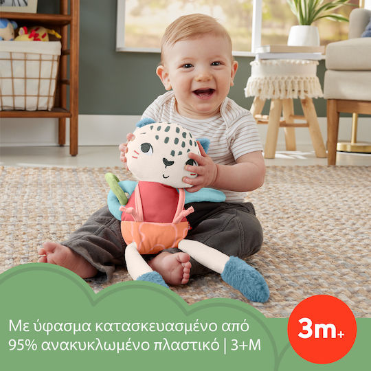 Fisher Price Tierchen Fun Snow Leopard aus Stoff mit Sounds für 3++ Monate