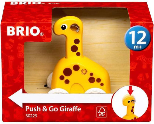Brio Toys Ζωάκι Push & Go Giraffe από Ξύλο