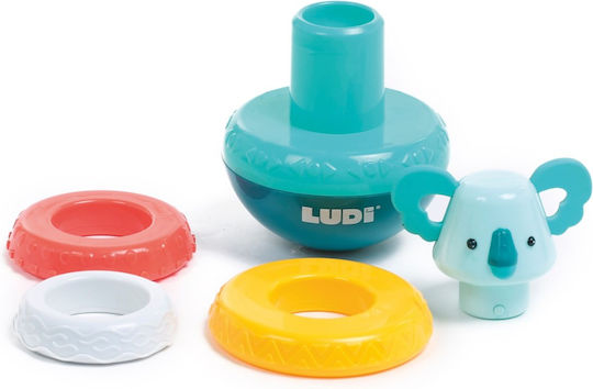 Ludi Stacking Tumbler Koala Silicone Baby Activity Toy with Sounds for 10+ Months
