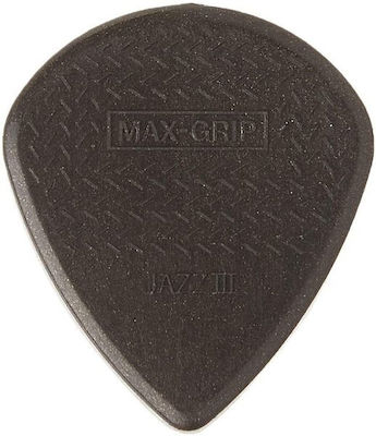 Dunlop Πένες Κιθάρας Max-Grip Jazz III Carbon Fiber Pick Πάχους 1.38mm Σετ 6τμχ