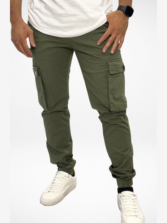 Senior Men's Trousers Cargo Elastic Khaki