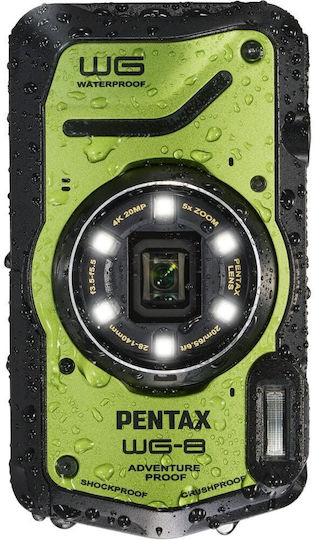 Ricoh Pentax WG-8 Compact Camera 20MP Full HD (1080p) Optical Zoom 5x Green