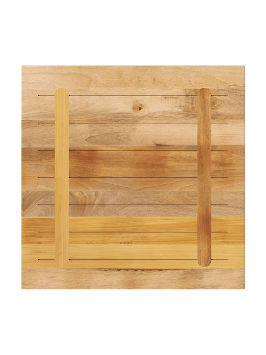vidaXL Square Table Surface made of Solid Wood Mango - Brown 80x80x2.5cm 371350 1pcs