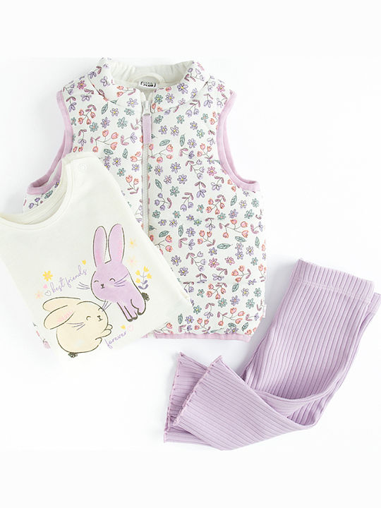 Kids' Set with Pants Winter 3pcs Lilac