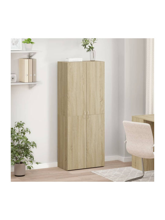 Office Storage Chipboard Closet Coffee L60xW32xH153cm