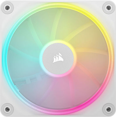 Corsair iCue Link LX140 Case Fan με RGB Φωτισμό και Σύνδεση 4-Pin PWM 2τμχ Λευκό