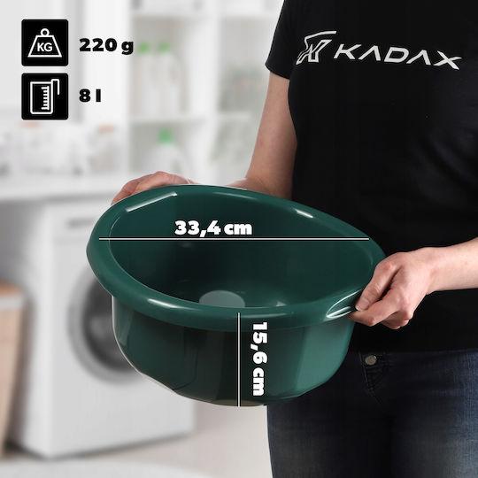 Kadax Lavoar Rotund Capacitate 8lt Verde