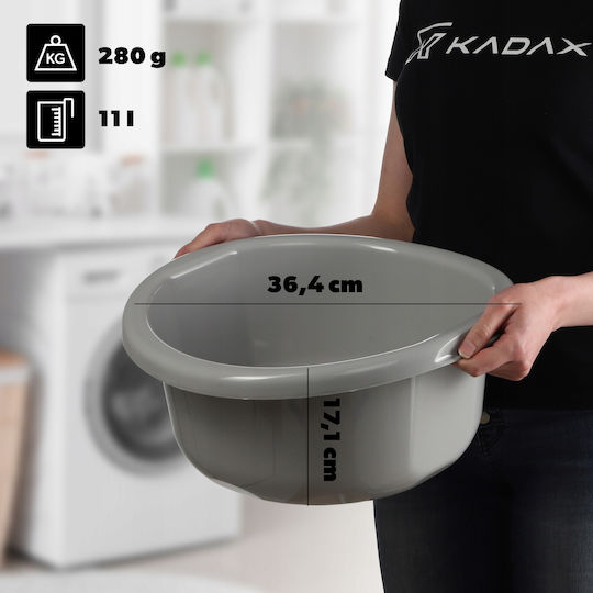 Kadax Λεκάνη Στρογγυλή Χωρητικότητας 11lt Γκρι