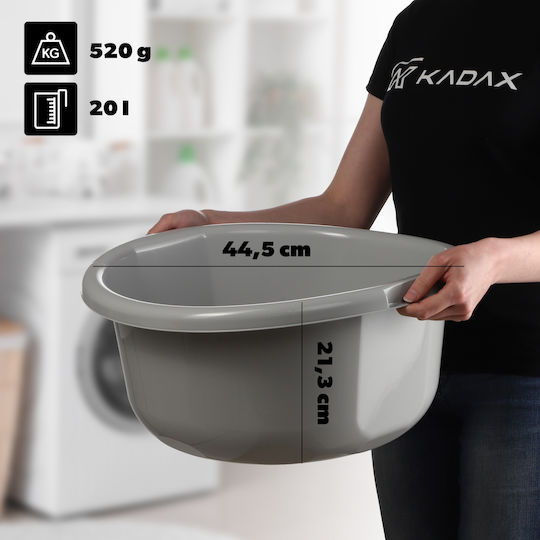 Kadax Lavoar Rotund Capacitate 20lt Gri