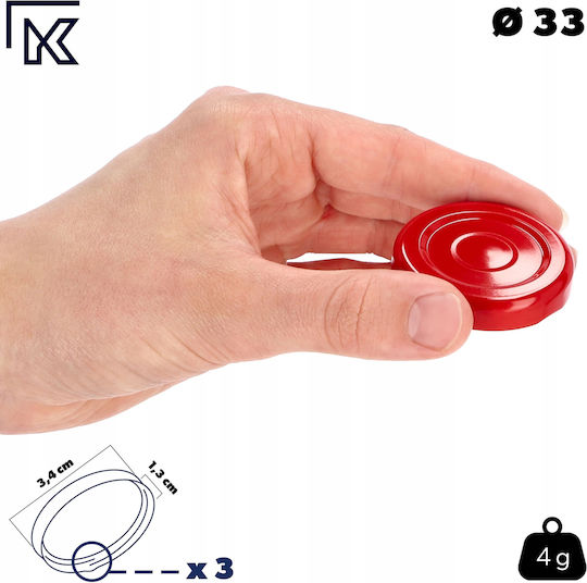 Kadax Deckel für Aufbewahrungsbehälter aus Glas in Rot Farbe 26896 10Stück