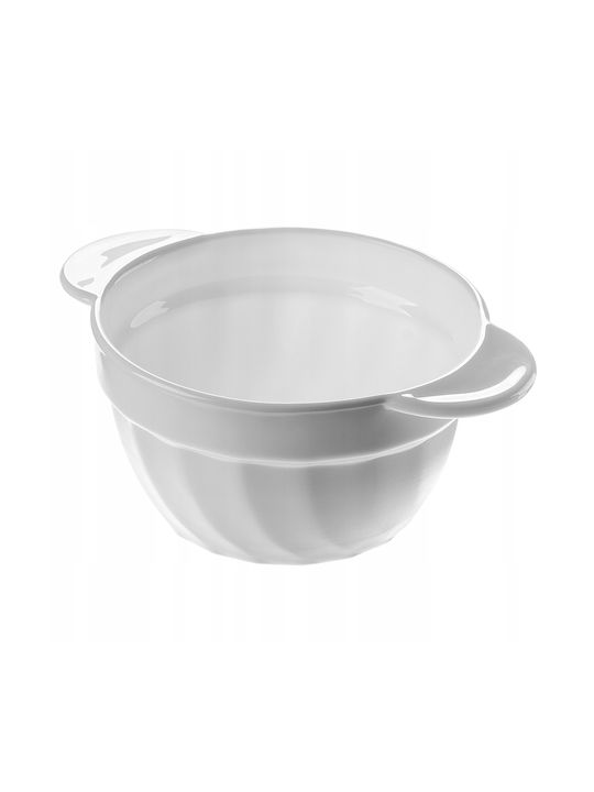 Kadax Serving Bowl Round Glass White with Diameter 18.5cm 6pcs