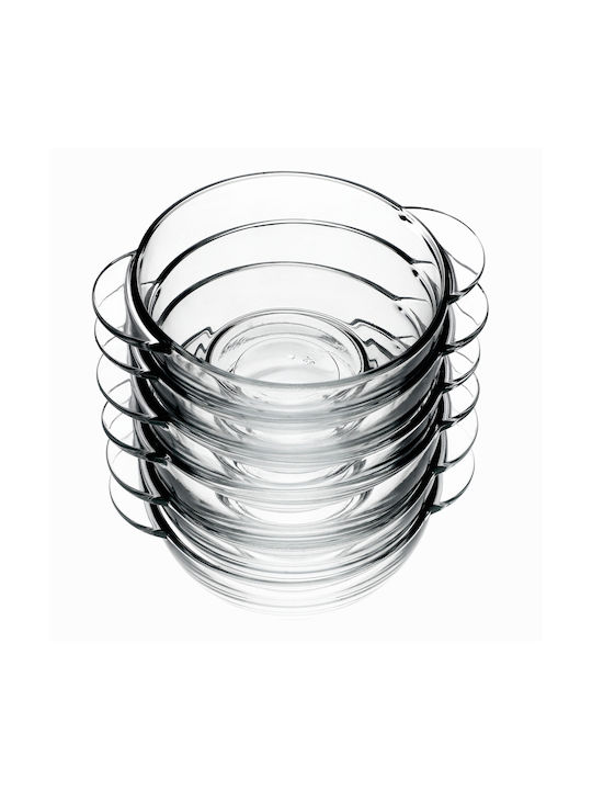 Kadax Serving Bowl Round Glass Transparent