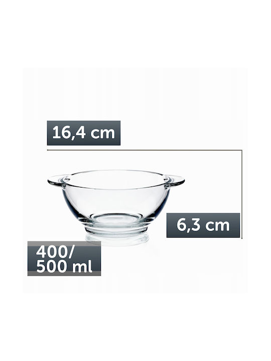 Kadax Bol de Servire Rotund Sticlă Transparent 6buc