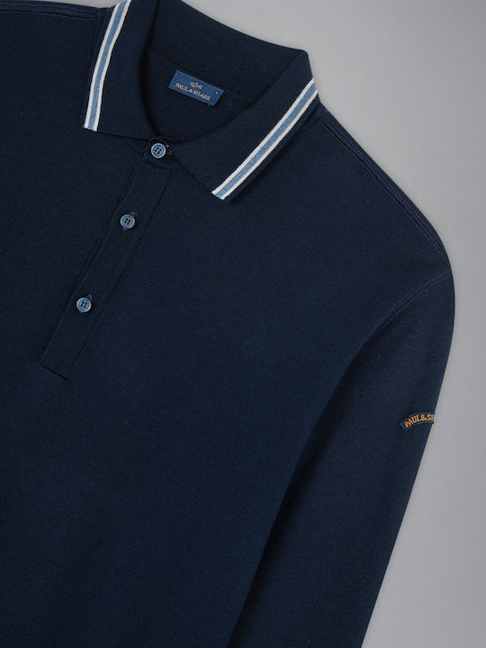 Polo Long Sleeve Blouse Blue