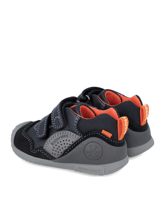 Παιδικά Sneakers Ανατομικά με Σκρατς Μαύρα