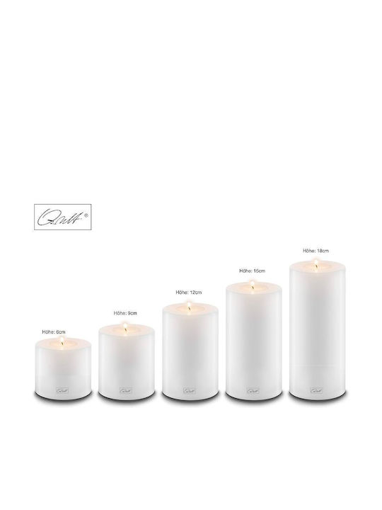 Qult Candle Holder suitable for Tealights Plastic in White Color 18x18x8cm 1pcs