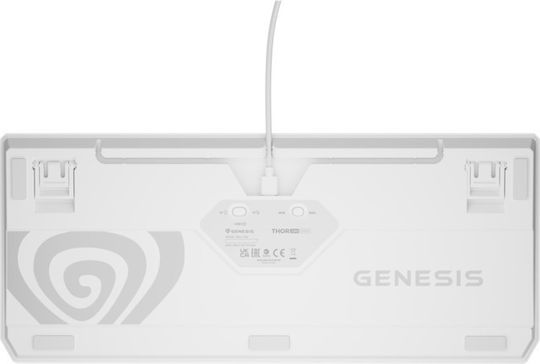 Genesis Thor 230 TKL Ασύρματο Gaming Μηχανικό Πληκτρολόγιο Tenkeyless με Outemu Red διακόπτες και RGB φωτισμό (Αγγλικό US) Λευκό
