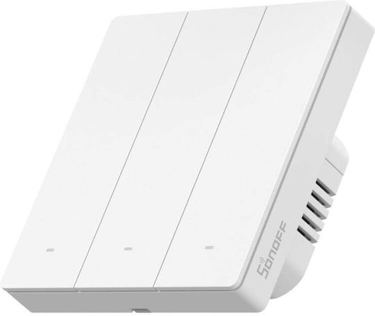 Sonoff M53c86w Стенен Превключвател Wi-Fi Тройна с Бял Рамка