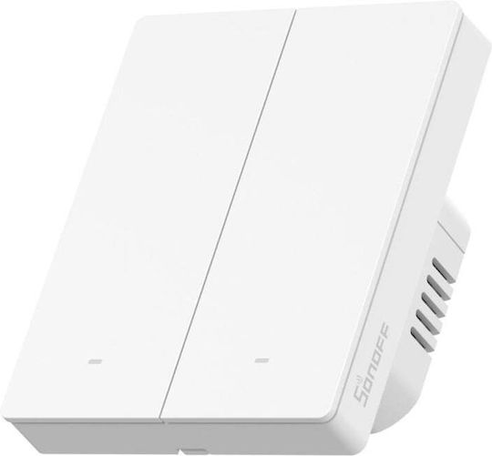 Sonoff M52c80w Стенен Прекъсвач Wi-Fi Двойна с Бяла Рамка