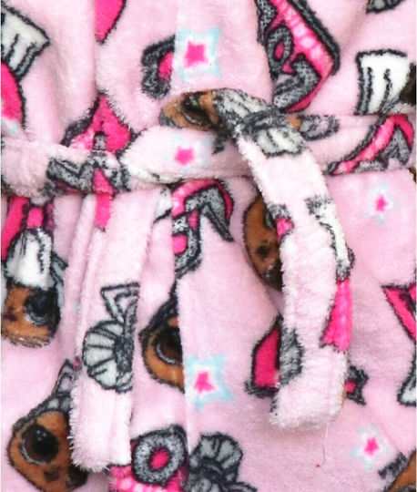 Disney Παιδικό Μπουρνούζι Lol Pink Pink με Κουκούλα
