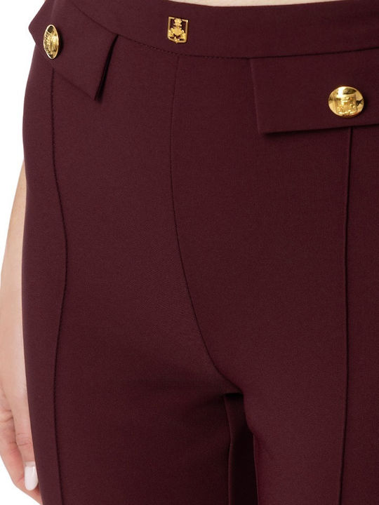 Elisabetta Franchi Femei Tesatura Pantaloni BORDO