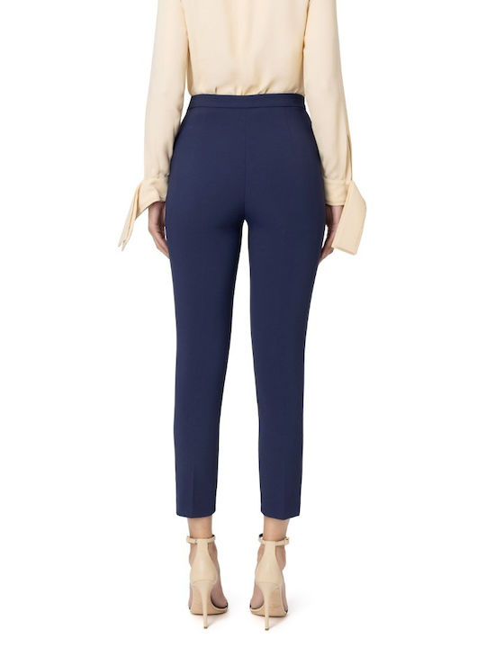 Elisabetta Franchi Women's Fabric Trousers Dark Blue