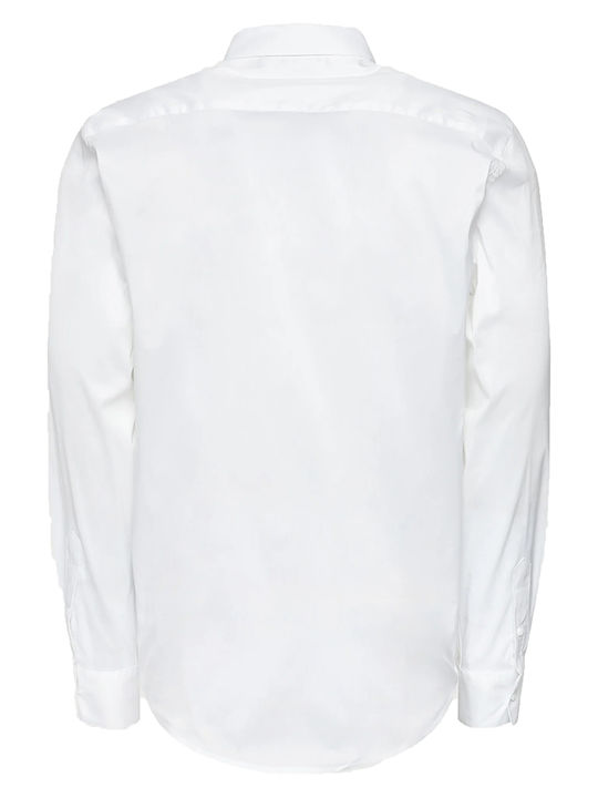 John Richmond Men's Shirt Long Sleeve Cotton White