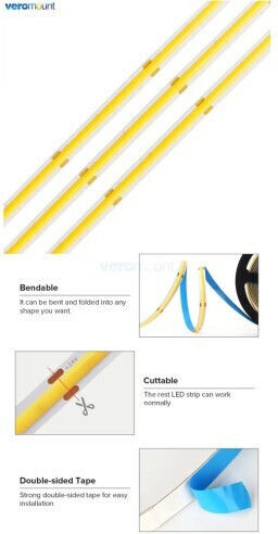 Bandă LED 12V Alb Rece Lumină 1m Tip COB