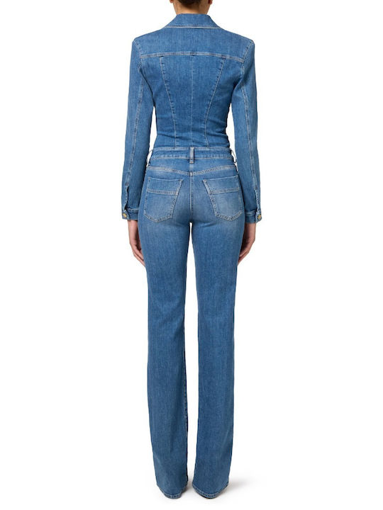 Elisabetta Franchi Women's Denim One-piece Suit Blue