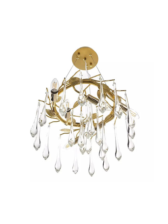 Kronleuchter mit Kristallen Gold Kronleuchter mit Kristallen Gold
