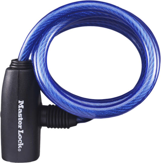 Master Lock Bicycle Cable Lock with Key Blue