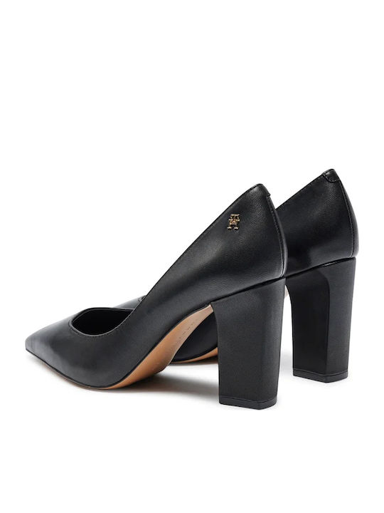 Leather Black Heels