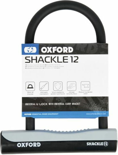 Oxford Shackle 12 Bicycle Pedal Lock with Key Black