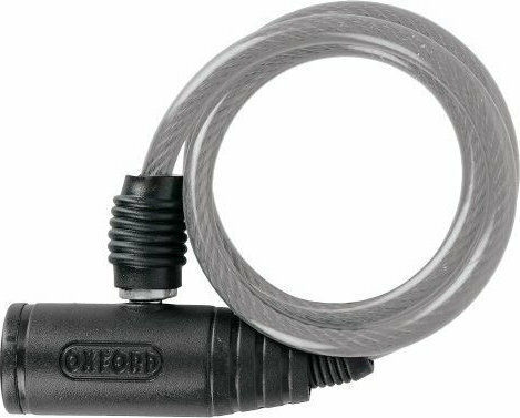 Oxford Bumper Cable Κλειδαριά Ποδηλάτου Κουλούρα με Κλειδί Ασημί
