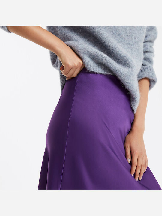 Leather Maxi Skirt Matte Satin