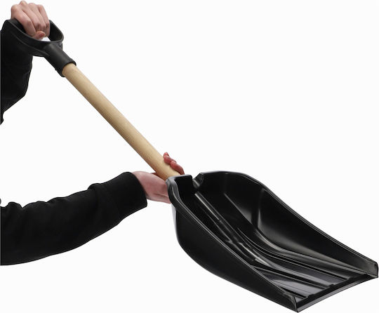 Kadax Schneeschaufel mit Stiel 60cm und Plastikgriff