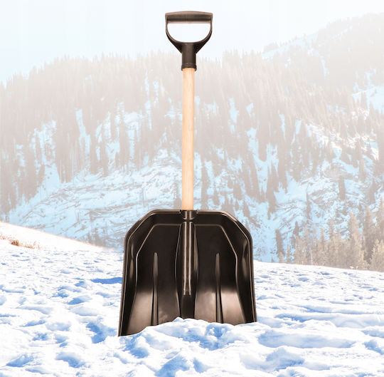 Kadax Schneeschaufel mit Stiel 60cm und Plastikgriff