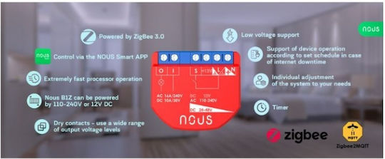 Nous Smart Switch 1 Καναλιού ZigBee 16A