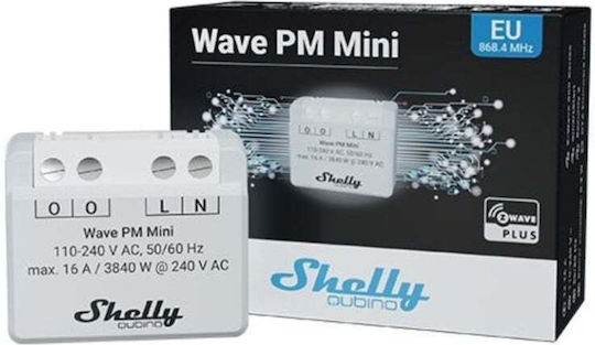 Shelly Wave Pm Mini Intelligenter Schalter 1 Kanal Wi-Fi Z-Wave & RF 16A