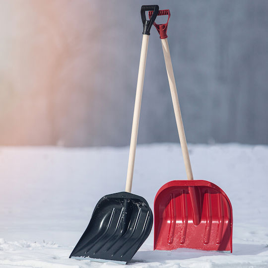 Kadax Schneeschaufel Rollend mit Holzgriff 45cm