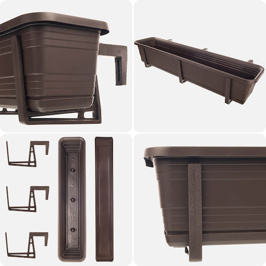 Kadax Planter Box Plastic Mokka 80cm.