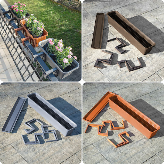Kadax Planter Box Plastic Mokka 80cm.