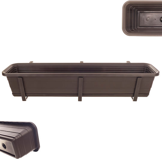 Kadax Planter Box Plastic Mokka 80cm.