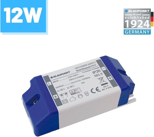 Greenie Τροφοδοτικό LED IP20 Ισχύος 12W με Τάση Εξόδου 12V