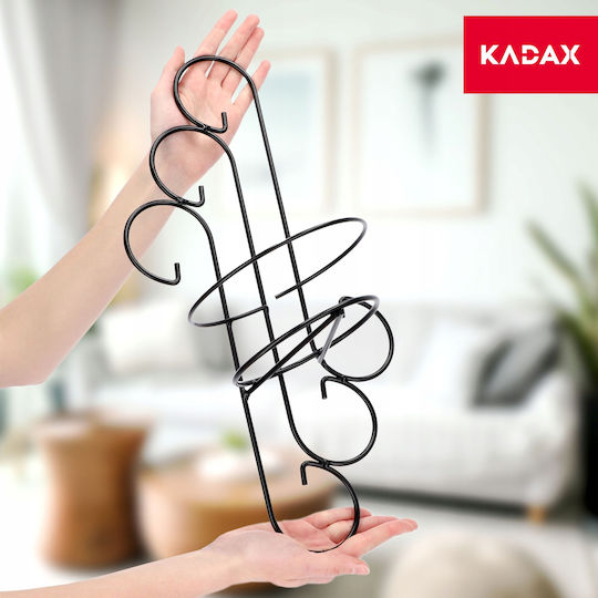 Kadax Βάση Γλάστρας Κρεμαστή Μεταλλική Μαύρη
